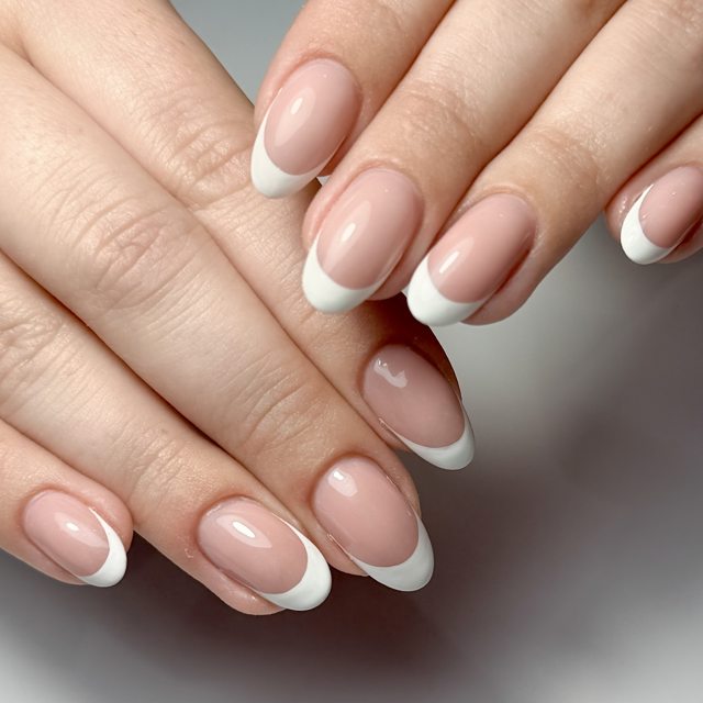 Classic French manicure by The Nail Editor
