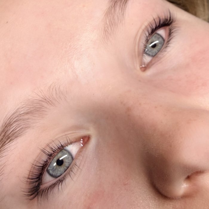 Lifted and tinted lashes by The Nail Editor