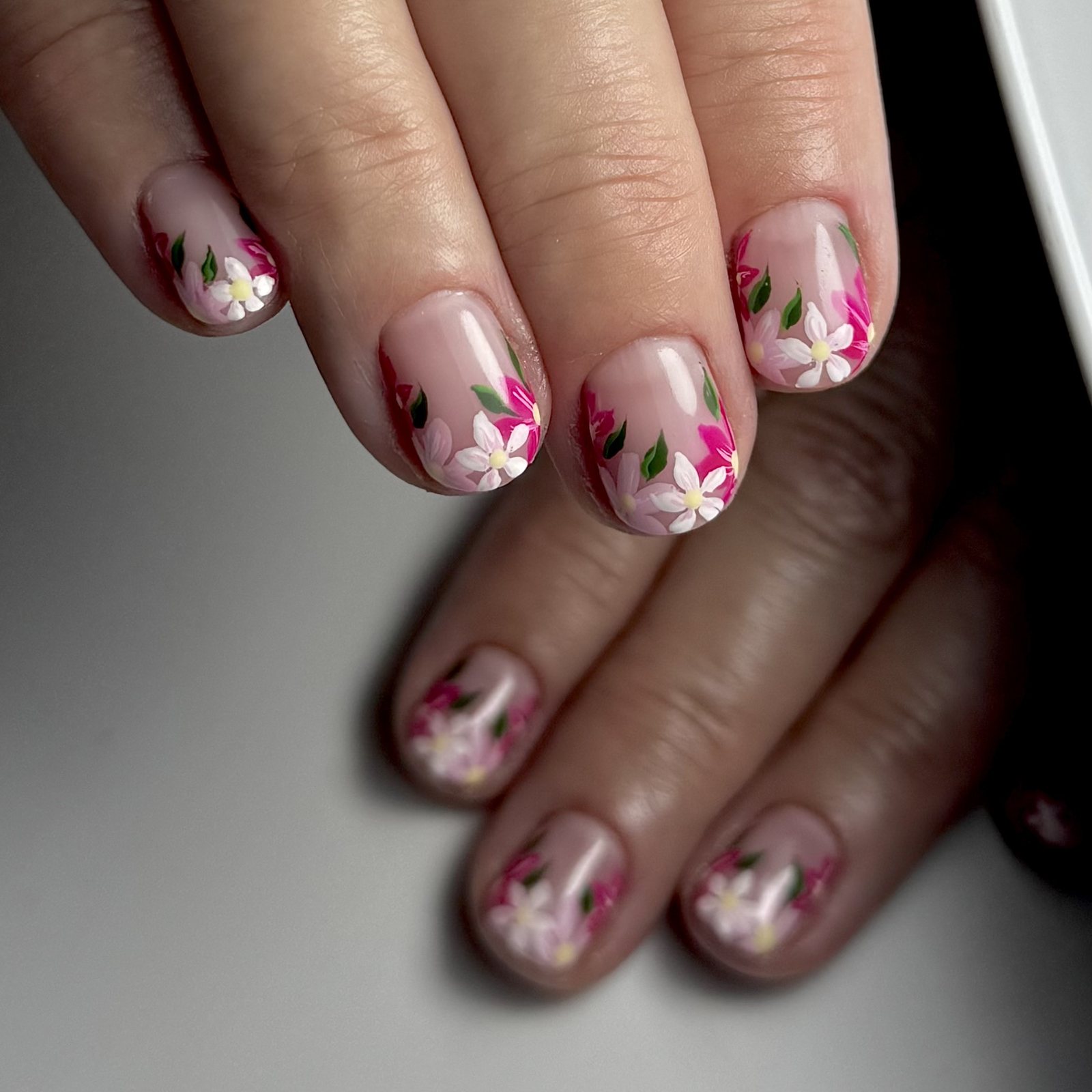 Floral nail art